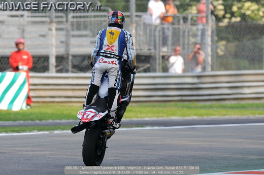 2009-05-10 Monza 0500 Superstock 1000 - Warm Up - Claudio Corti - Suzuki GSX-R 1000 K9